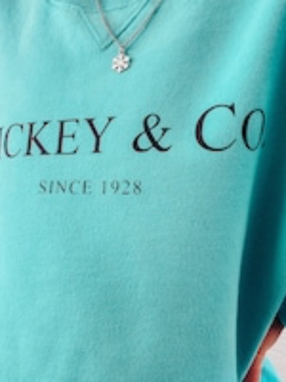 Comfort Colors Wash Mickey and Co. Sweatshirt Disney Tiffany Blue Cute Breakfast